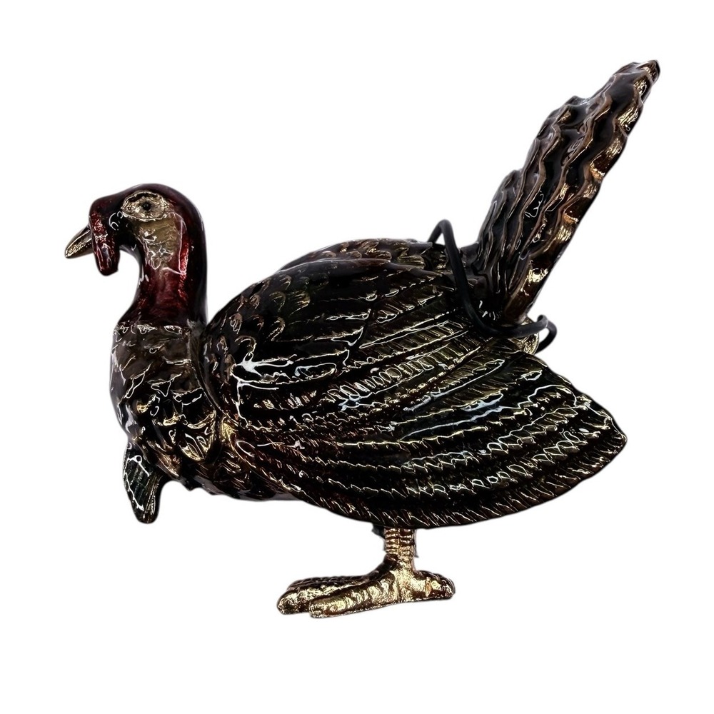 Monet Turkey Collectible Enamel Keepsake Trinket Box NIB
